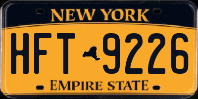 NY license plate HFT9226