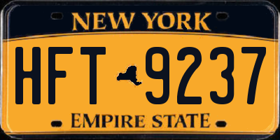 NY license plate HFT9237