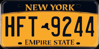 NY license plate HFT9244