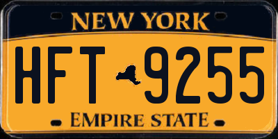 NY license plate HFT9255