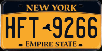 NY license plate HFT9266