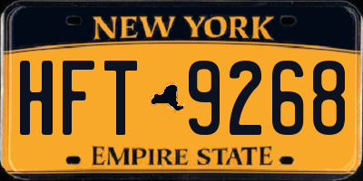 NY license plate HFT9268