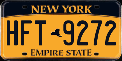NY license plate HFT9272
