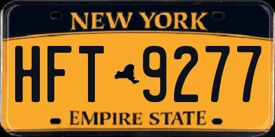 NY license plate HFT9277