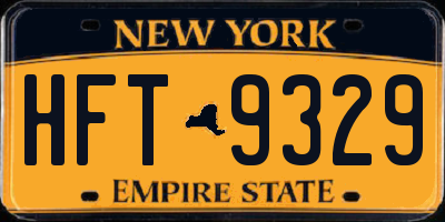 NY license plate HFT9329