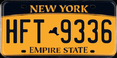 NY license plate HFT9336
