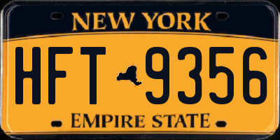 NY license plate HFT9356