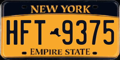 NY license plate HFT9375