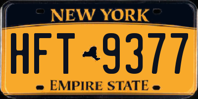 NY license plate HFT9377