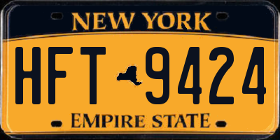 NY license plate HFT9424