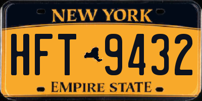 NY license plate HFT9432