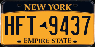 NY license plate HFT9437
