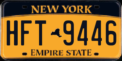 NY license plate HFT9446