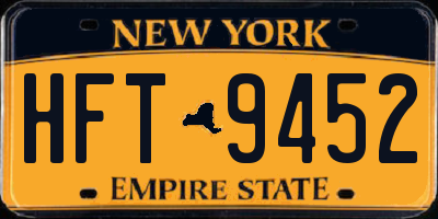 NY license plate HFT9452