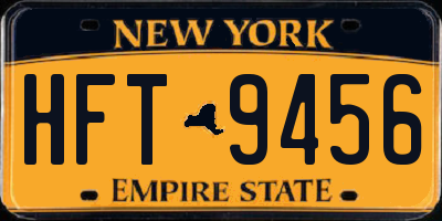 NY license plate HFT9456