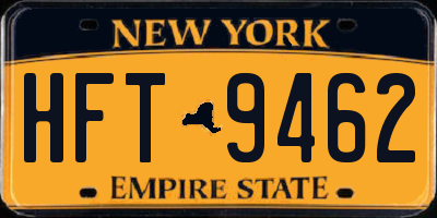 NY license plate HFT9462