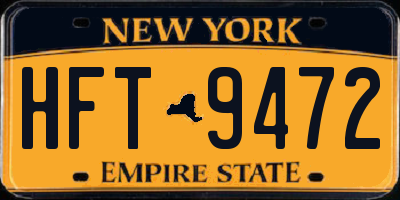 NY license plate HFT9472