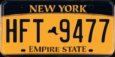 NY license plate HFT9477
