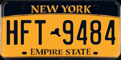 NY license plate HFT9484
