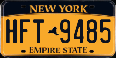 NY license plate HFT9485