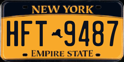 NY license plate HFT9487