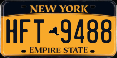 NY license plate HFT9488