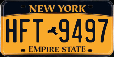 NY license plate HFT9497