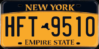 NY license plate HFT9510
