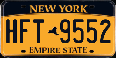 NY license plate HFT9552