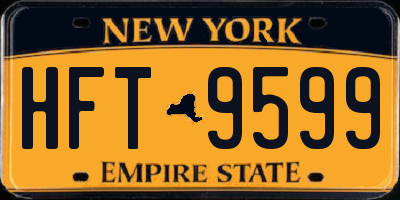 NY license plate HFT9599