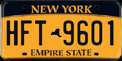 NY license plate HFT9601