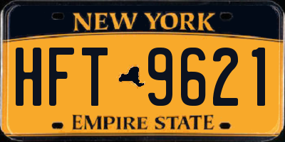 NY license plate HFT9621
