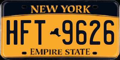 NY license plate HFT9626