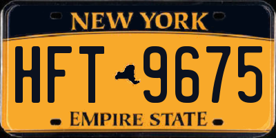 NY license plate HFT9675