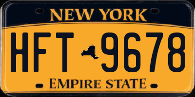 NY license plate HFT9678