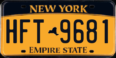 NY license plate HFT9681
