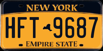 NY license plate HFT9687