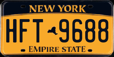 NY license plate HFT9688
