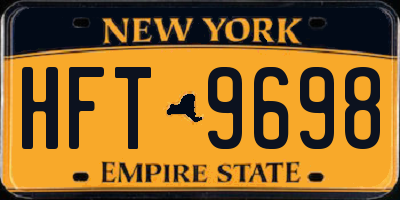 NY license plate HFT9698
