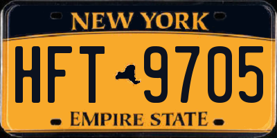 NY license plate HFT9705