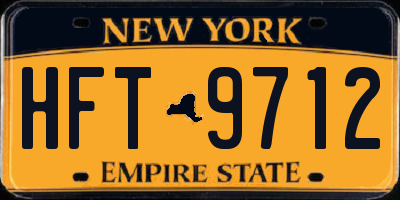 NY license plate HFT9712