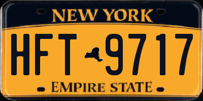 NY license plate HFT9717