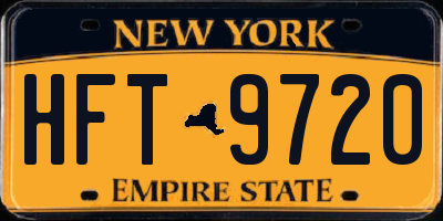 NY license plate HFT9720