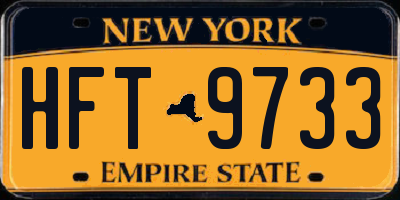 NY license plate HFT9733