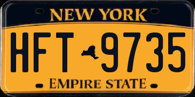 NY license plate HFT9735