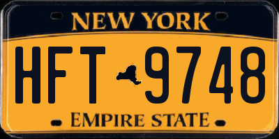 NY license plate HFT9748