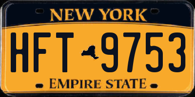 NY license plate HFT9753
