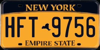NY license plate HFT9756
