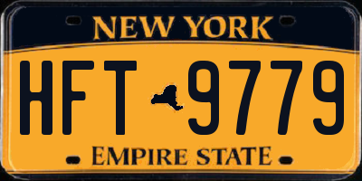 NY license plate HFT9779