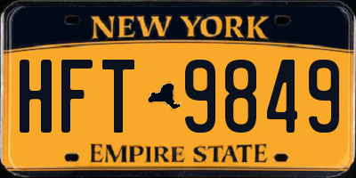 NY license plate HFT9849